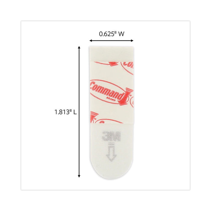 Poster Strip Pairs Value Pack, Holds Up to 1 lb, 0.63" x 1.75", White, 48/Pack