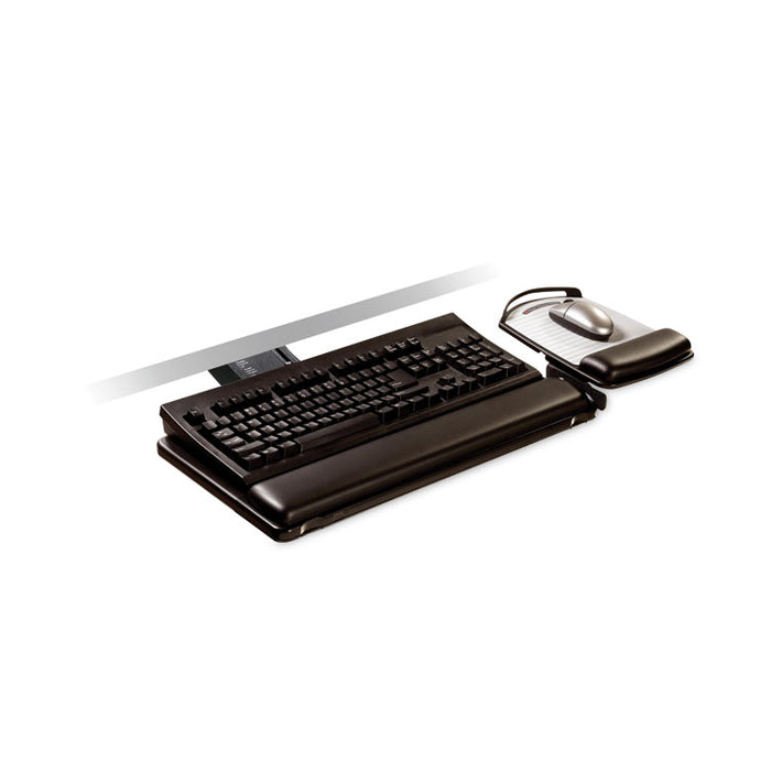 Sit/Stand Easy Adjust Keyboard Tray, Highly Adjustable Platform,, Black