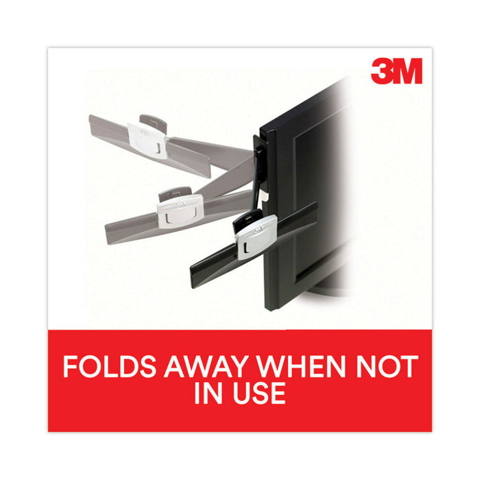 Swing Arm Copy Clip Document Holder, Holds Up to 30 Legal Size Sheets, Plastic, Black/Silver Clip