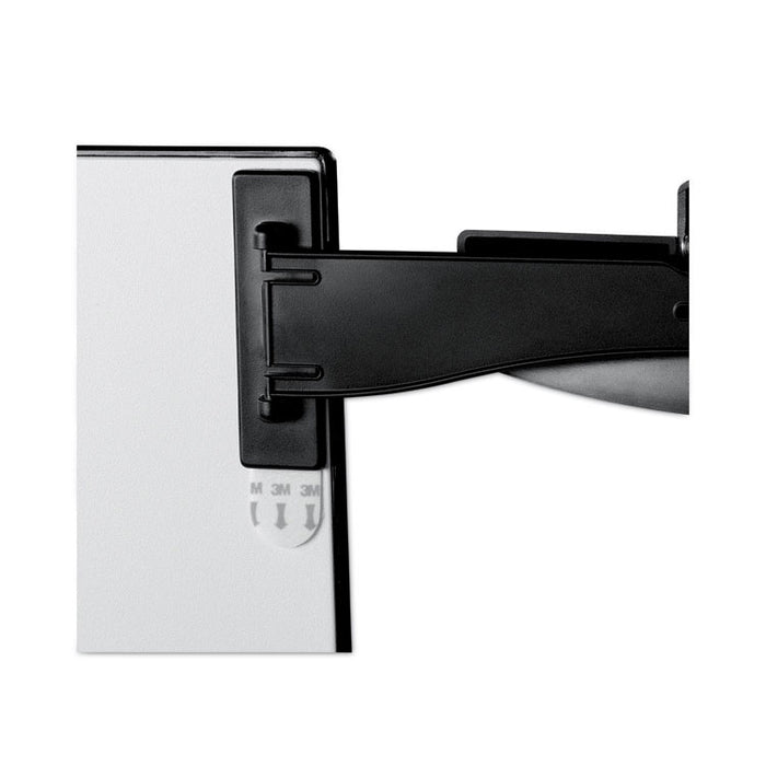 Swing Arm Copy Clip Document Holder, Holds Up to 30 Legal Size Sheets, Plastic, Black/Silver Clip