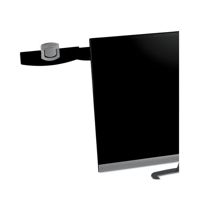 Swing Arm Copy Clip Document Holder, Holds Up to 30 Legal Size Sheets, Plastic, Black/Silver Clip