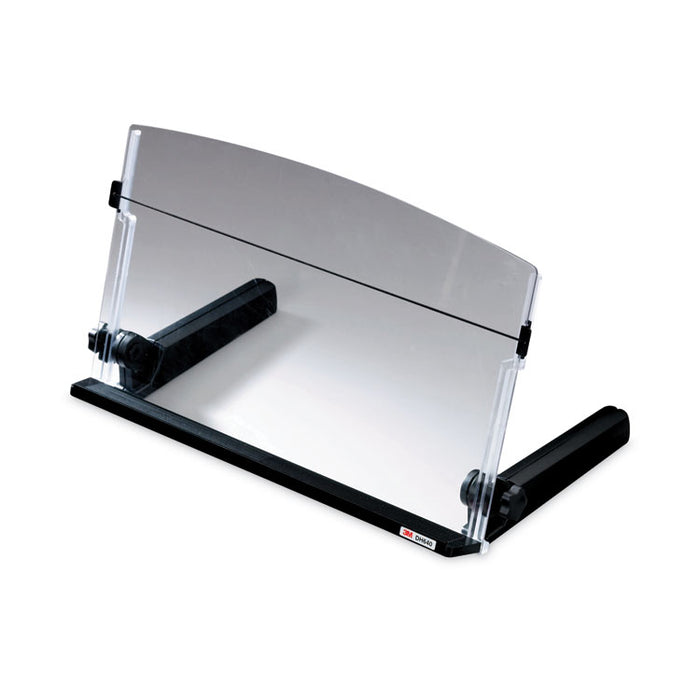In-Line Document Holder with 18" Wide Backplate, Holds Up to 300 Legal Size Sheets, Plastic, Black/Clear