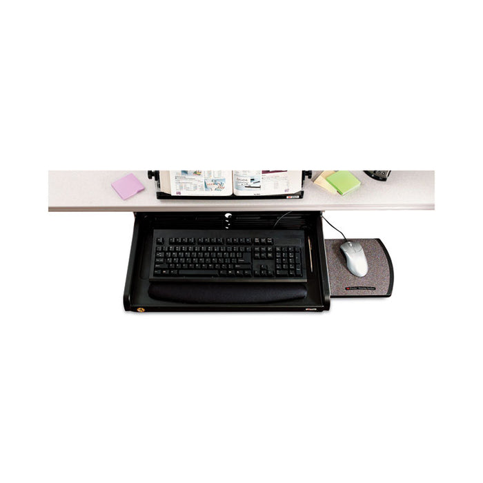 Under Desk Keyboard Drawer, 23w x 14d, Black