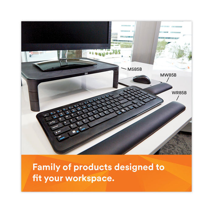 Adjustable Monitor Stand, 16" x 12" x 1.75" to 5.5", Black, Supports 20 lbs