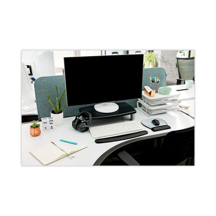 Extra-Wide Adjustable Monitor Stand, 20" x 12" x 1" to 5.78", Silver/Black, Supports 40 lbs
