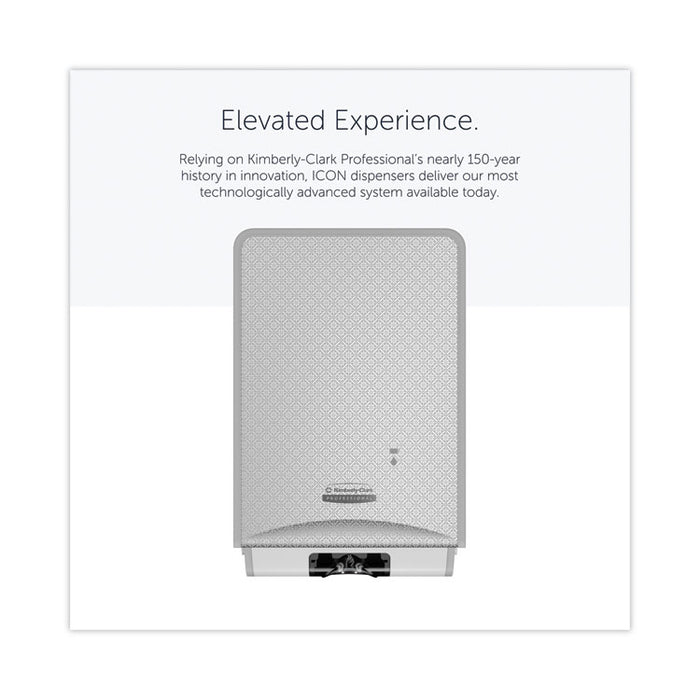 ICON Automatic Soap and Sanitizer Dispenser, 1.2 L, 8.06 x 14.18 x 4.75, Silver Mosaic