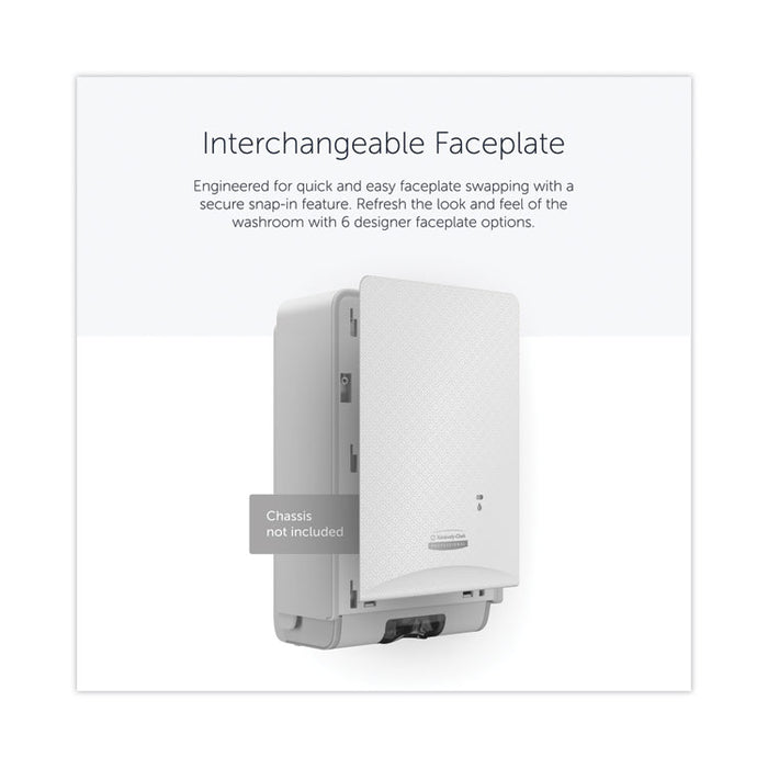 ICON Faceplate for Automatic Soap and Sanitizer Dispenser, 8.25 x 22 x 12.12, White Mosaic