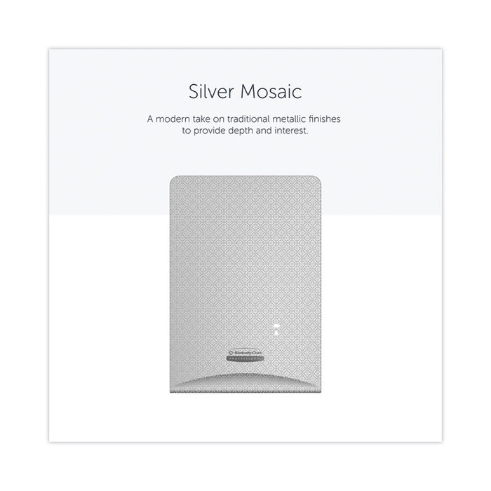 ICON Faceplate for Automatic Soap and Sanitizer Dispenser, 8.25 x 22 x 12.12, Silver Mosaic