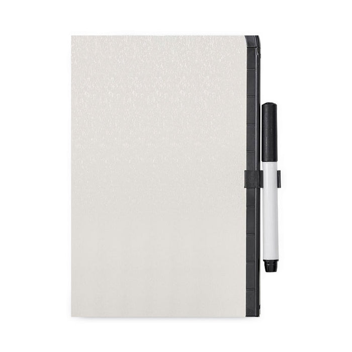 Magnetic Dry Erase Board, 11" x 14", White Surface, Black Plastic Frame