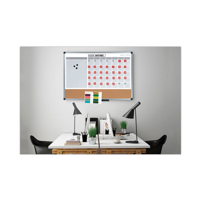 Heavy-Duty Board Magnet Labels, Calendar Dates (1-31), 1" Tall, White Characters, Red Background, 35/Pack