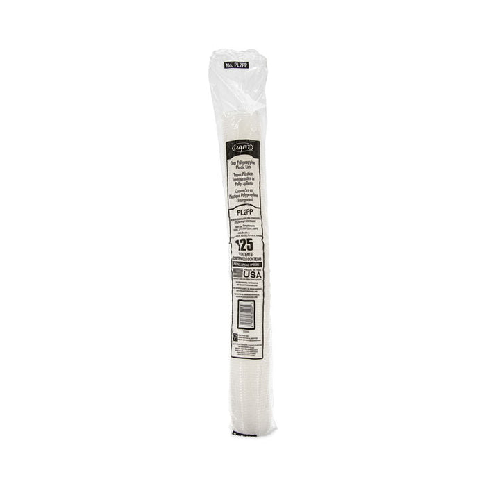 Portion/Souffle Cup Lids, Fits 1.5 oz to 2.5 oz Portion Containers, Plastic, Clear, 125/Sleeve, 20 Sleeves/Carton