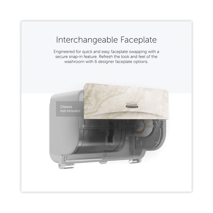 ICON Faceplate for Coreless Standard Roll Toilet Paper Dispenser, 3.56 x 12 x 1.5, Warm Marble