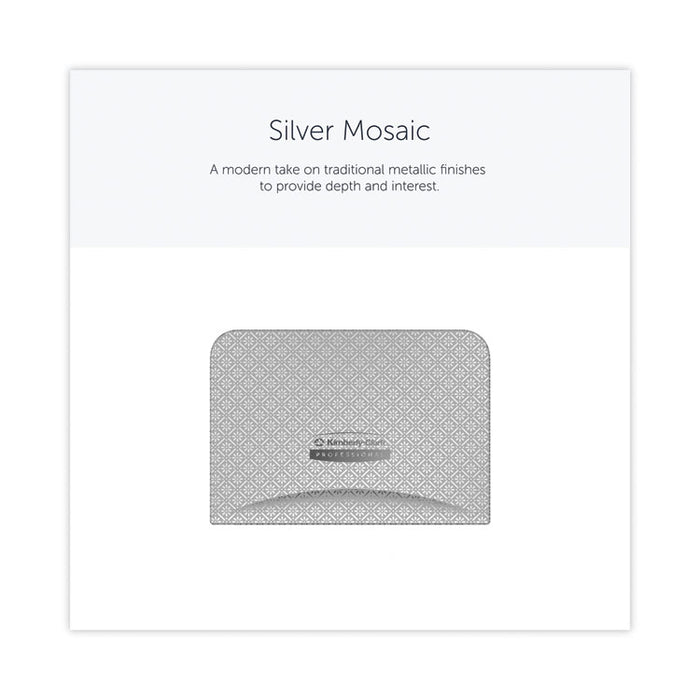ICON Faceplate for Coreless Standard Roll Toilet Paper Dispenser, 4.25 x 6 x 1.5, Silver Mosaic