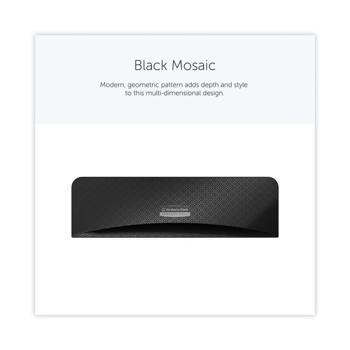 ICON Faceplate for Coreless Standard Roll Toilet Paper Dispenser, 3.56 x 12 x 1.5, Black Mosaic