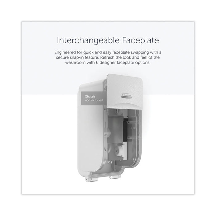 ICON Faceplate for Coreless Standard Roll Toilet Paper Dispenser, 4.25 x 6 x 1.5, White Mosaic
