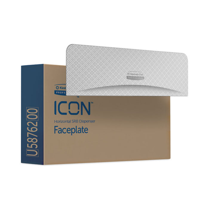 ICON Faceplate for Coreless Standard Roll Toilet Paper Dispenser, 3.56 x 12 x 1.5, Silver Mosaic