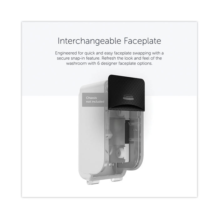 ICON Faceplate for Coreless Standard Roll Toilet Paper Dispenser, 4.25 x 6 x 1.5, Black Mosaic
