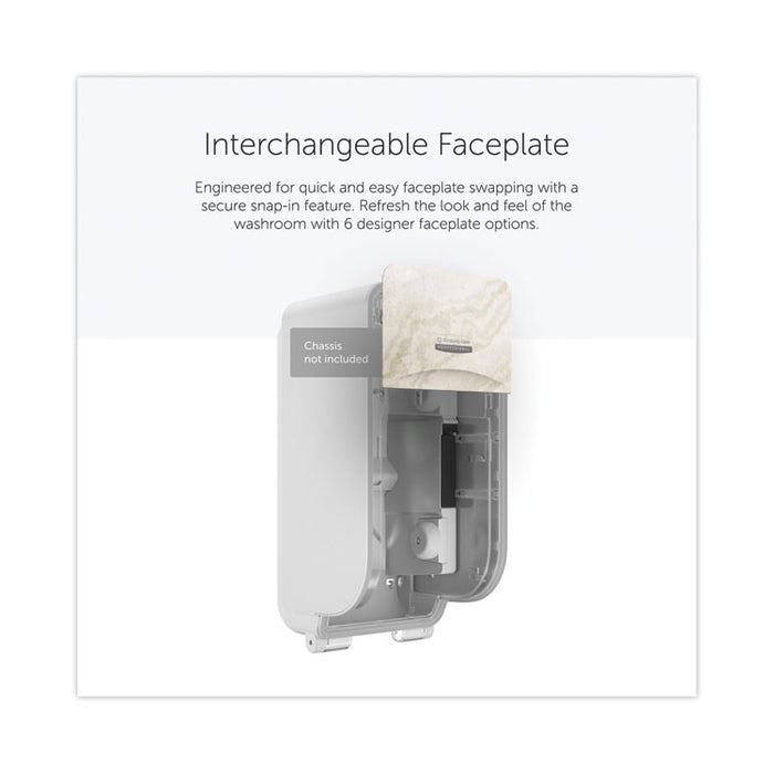 ICON Faceplate for Coreless Standard Roll Toilet Paper Dispenser, 4.25 x 6 x 1.5, Warm Marble