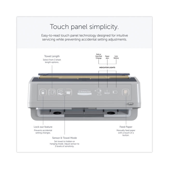 ICON Automatic Roll Towel Dispenser, 20.12 x 16.37 x 13.5, Brushed Gray
