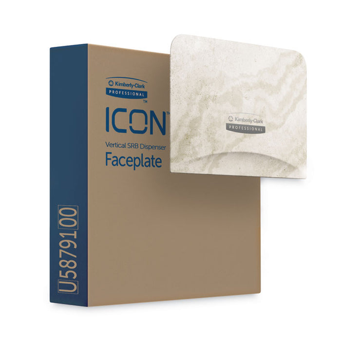 ICON Faceplate for Coreless Standard Roll Toilet Paper Dispenser, 4.25 x 6 x 1.5, Warm Marble