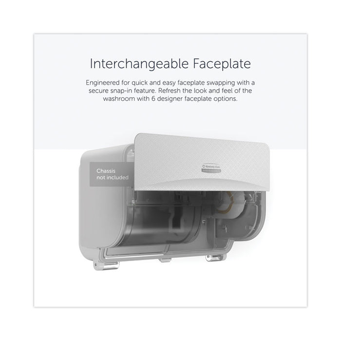 ICON Faceplate for Coreless Standard Roll Toilet Paper Dispenser, 3.56 x 12 x 1.5, White Mosaic