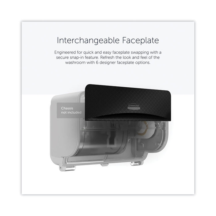 ICON Faceplate for Coreless Standard Roll Toilet Paper Dispenser, 3.56 x 12 x 1.5, Black Mosaic