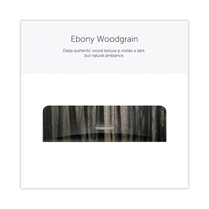 ICON Faceplate for Coreless Standard Roll Toilet Paper Dispenser, 3.56 x 12 x 1.5, Ebony Woodgrain