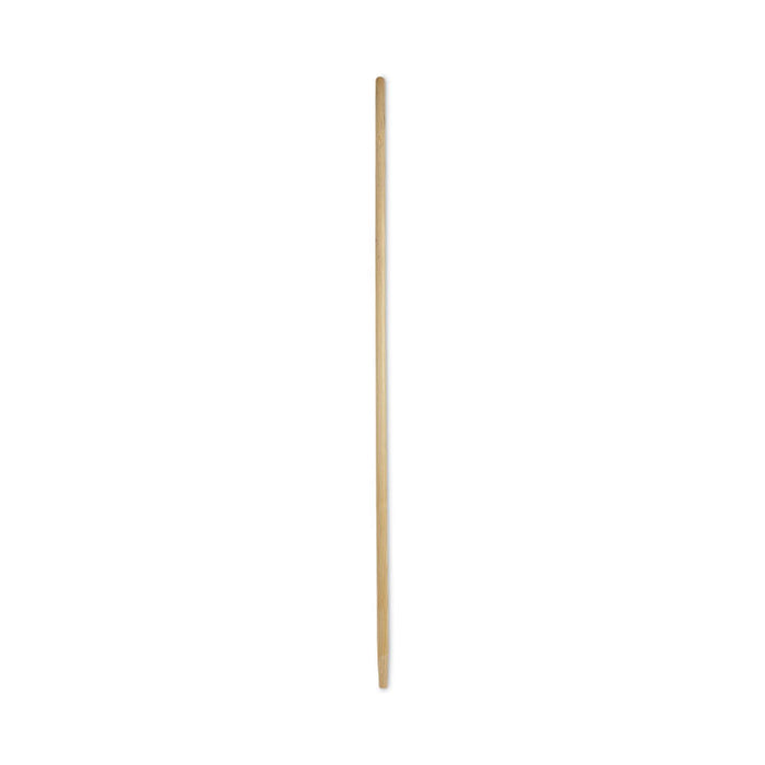 Tapered End Broom Handle, Lacquered Wood, 1.13" dia x 60", Natural