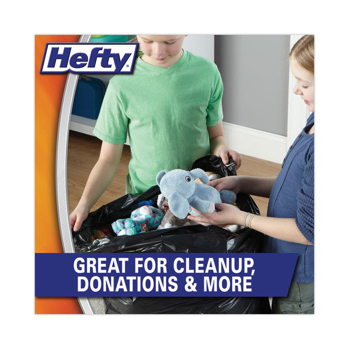 Easy Flaps Trash Bags, Tie-Flap, 30 gal, 0.85 mil, 30" x 33", Black, 40 Bags/Box, 6 Boxes/Carton