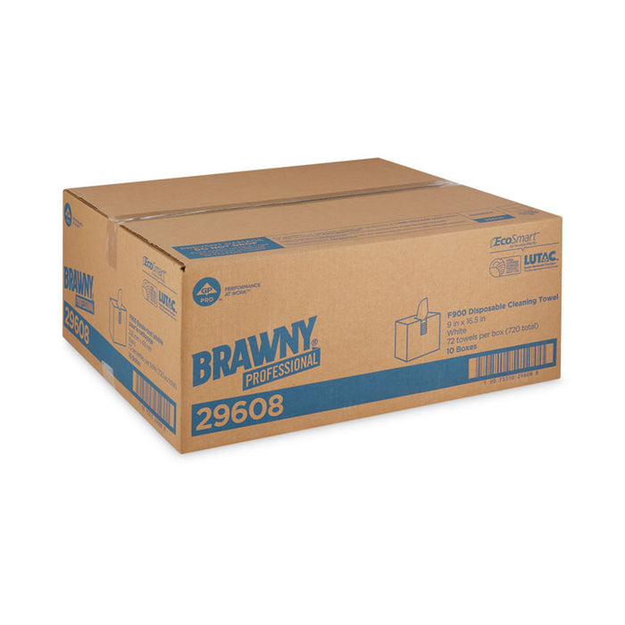 FLAX 900 Heavy Duty Cloths, 9 x 16.5, White, 72/Box