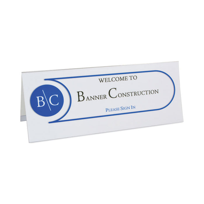 Tent Card Holders, 4.25 x 11.7, Rigid Heavyweight Clear Plastic, 25/Box