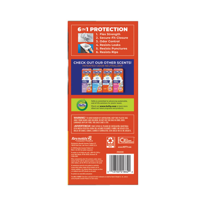 Ultra Strong Scented Tall Kitchen Bags, Drawstring, 13 gal, Citrus Twist, 23.75" x 24.88", White, 80 Bags/Box, 3 Boxes/Carton
