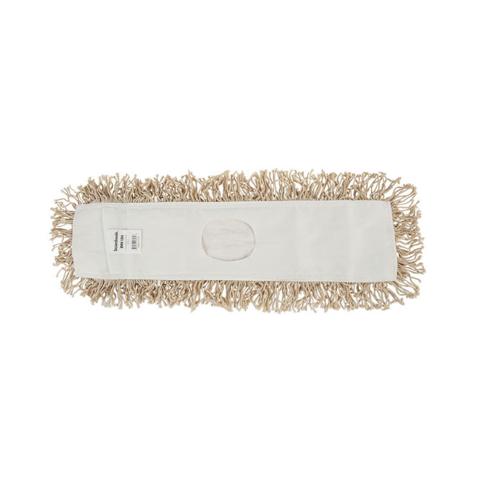 Industrial Dust Mop Head, Hygrade Cotton, 24 x 5, White