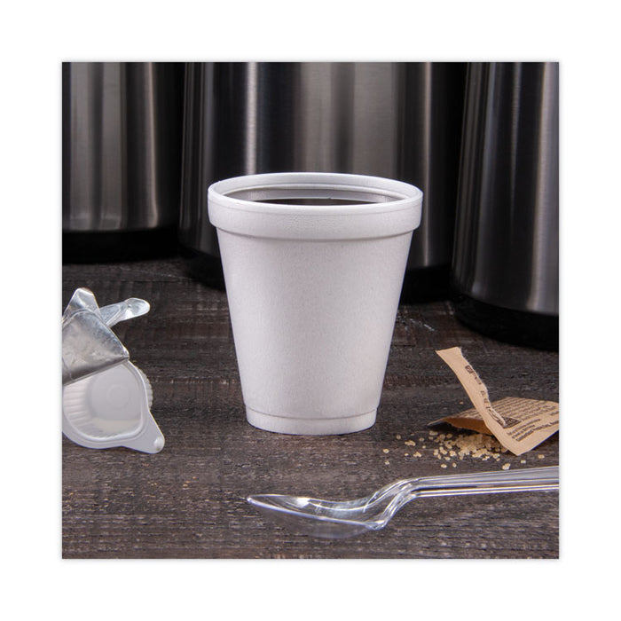 Foam Drink Cups, 8 oz, White, 25/Pack