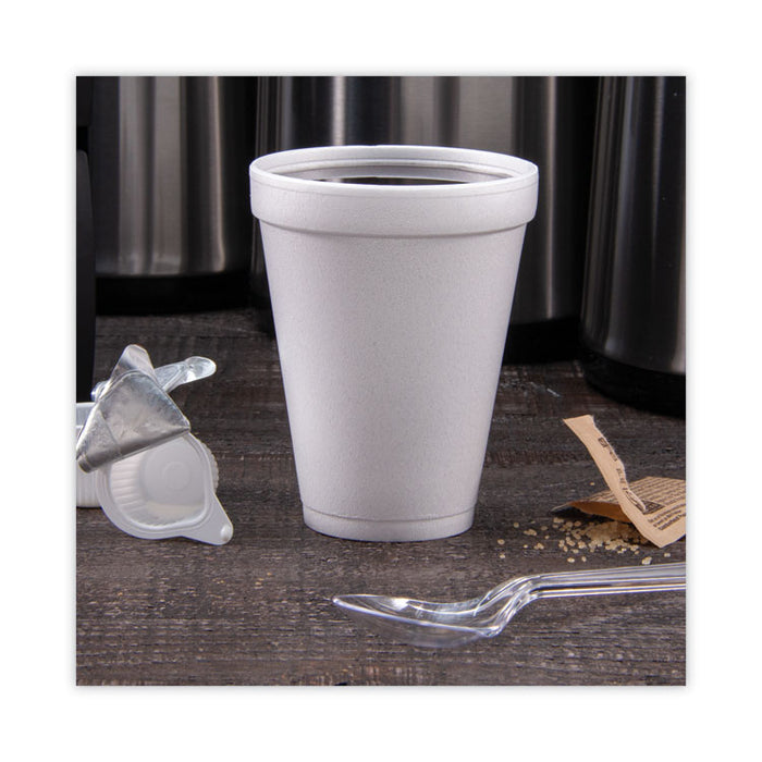 Foam Drink Cups, 12 oz, White, 25/Pack
