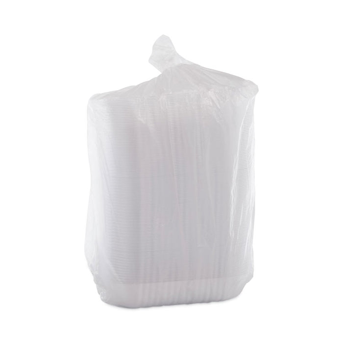 ClearPac Large Nacho Tray, 2 Compartments, 3.3 oz, 6.2 x 6.2 x 1.6, Clear, Plastic, 500/Carton