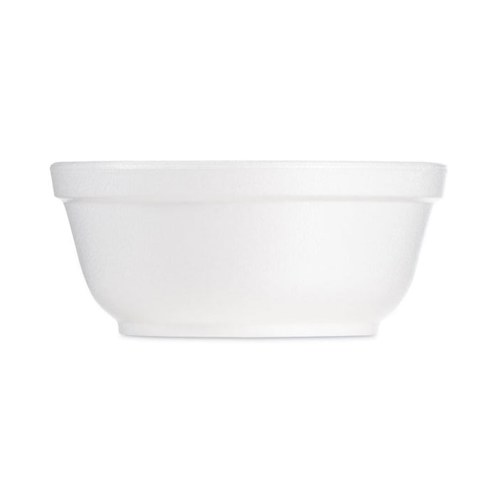 Insulated Foam Bowls, 8 oz, White, 50/Pack, 20 Packs/Carton