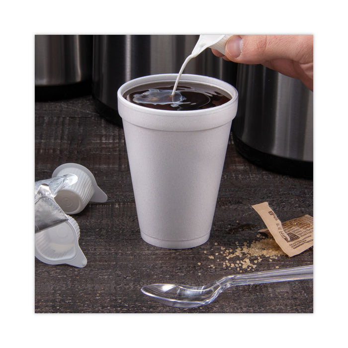 Foam Drink Cups, 12 oz, White, 25/Pack