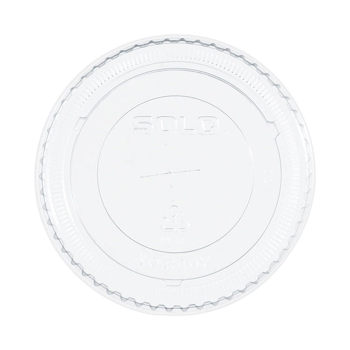 PETE Flat Straw-Slot Cold Cup Lids, Fits 12 oz Cold Cups, Plastic, Clear, 100/Pack, 25 Packs/Carton
