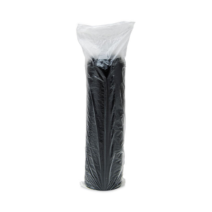 Cappuccino Dome Sipper Lids, Fits 12 oz to 24 oz Hot Cups, Plastic, Black, 100/Pack, 10 Packs/Carton