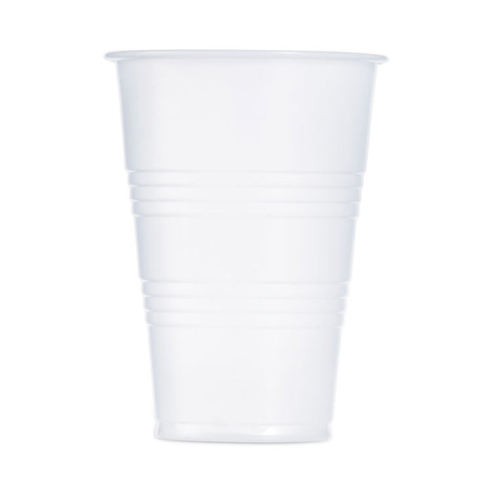 High-Impact Polystyrene Cold Cups, 7 oz, Plastic, Translucent, 100/Sleeve, 25 Sleeves/Carton