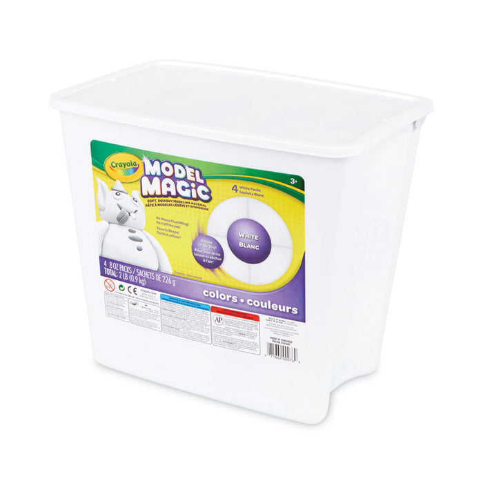Model Magic Modeling Compound, 8 oz Packs, 4 Packs, White, 2 lbs