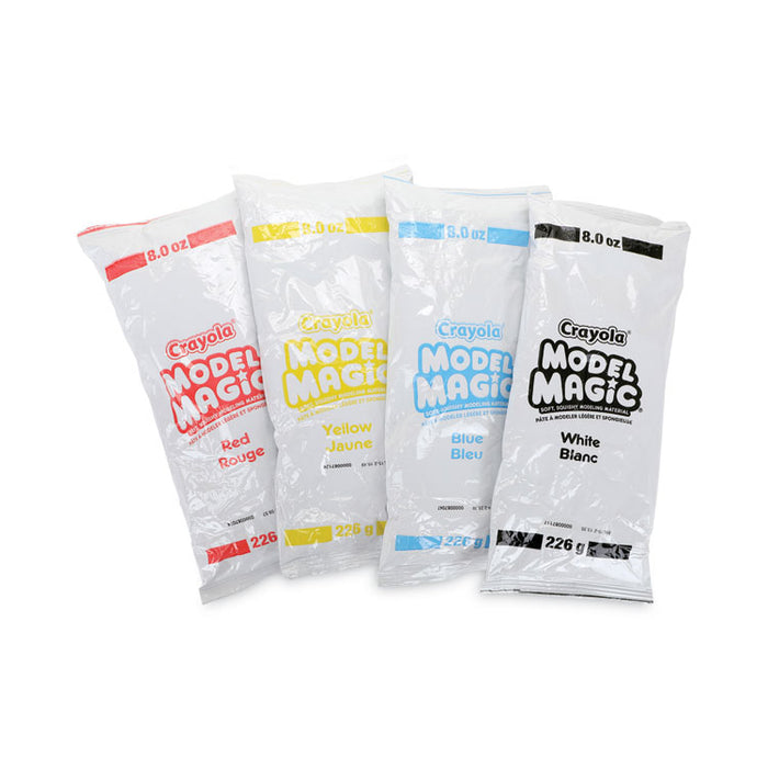 Model Magic Modeling Compound, 8 oz Packs, 4 Packs, Blue, Red, White, Yellow, 2 lbs