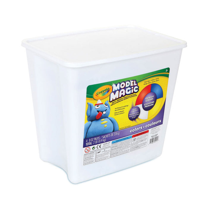 Model Magic Modeling Compound, 8 oz Packs, 4 Packs, Blue, Red, White, Yellow, 2 lbs