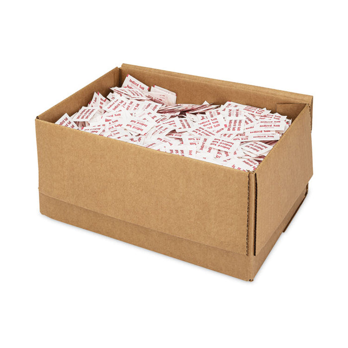 Iodized Salt Packets, 0.75 g Packet, 3,000/Box