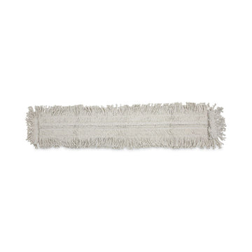 Disposable Dust Mop Head, Cotton/Synthetic Fibers, 48 x 5, White