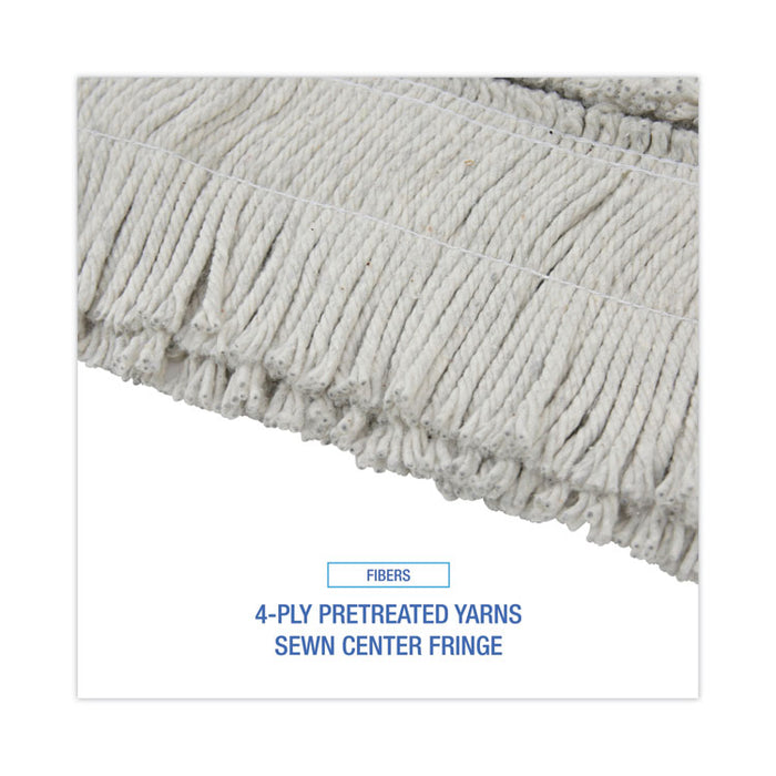Disposable Dust Mop Head, Cotton, Cut-End, 60 x 5