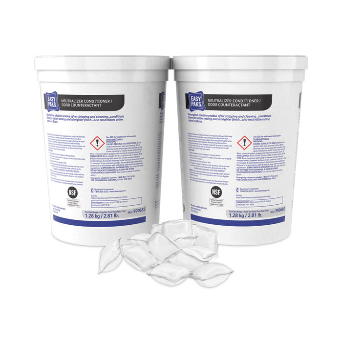 Neutralizer Conditioner/Odor Counteractant, Unscented, 0.5 oz Packet, 90/Tub, 2 Tubs/Carton