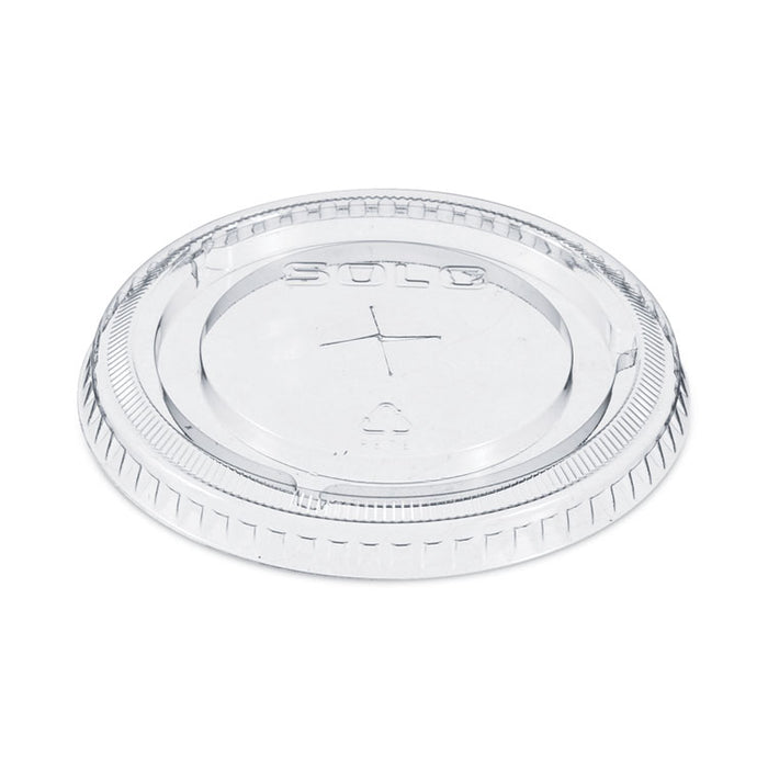 Straw-Slot Cold Cup Lids, Fits 9 oz to 20 oz Cold Cups, Plastic, Clear, 100/Pack
