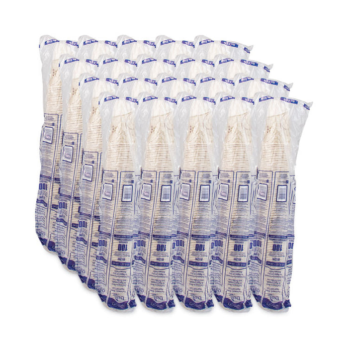 Symphony Treated-Paper Cold Cups, ProPLanet Seal, 12 oz, White/Beige/Red, 100/Bag, 20 Bags/Carton